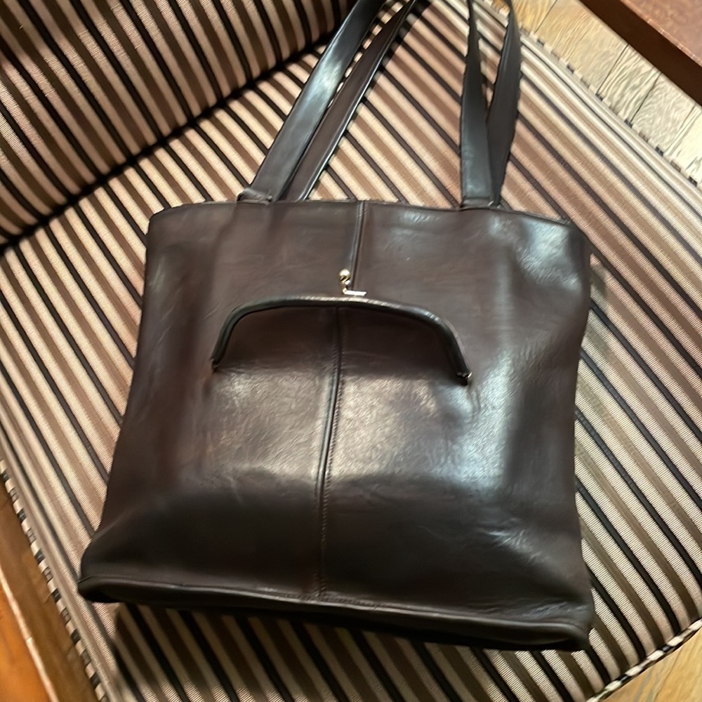 Vintage Coach Kisslock Skinny Tote GLUE IN REGISTRATION 9546 9450 9545 MOCHA - Picture 8 of 16